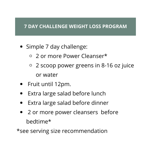 7 Day Challenge Weight Loss Plus